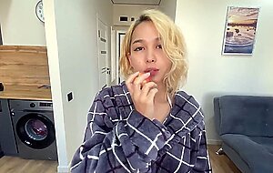 Lil karina, honey asian girl is eager to experience a strong orgasm
