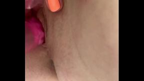 Masturbation with a pink vibrator by SugarNadya