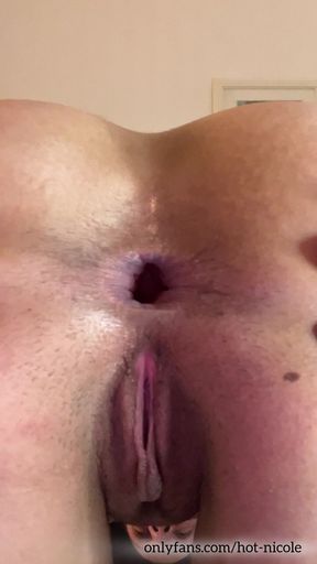 Ass Gaping and Hard Farting Close-up