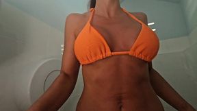 onlymaya - lifeguard follows me and fucks me in the bathroom.