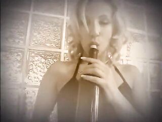 Wicked Blond Gal Candy Muller Covers Her Bazookas with Juice and Cum After Hardcore Cunt Pounding