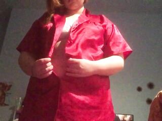 BBW teen strips down part 1
