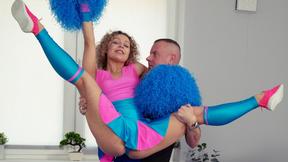 ”Cheerleading practice ends for adorable teen with assfucking drilling”