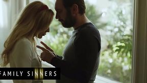 Step sis Aiden Ashley has squirting orgasm being in strong brother's arms