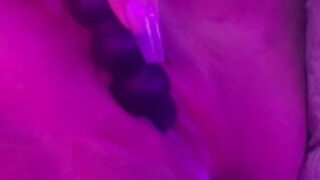 Solo girl film of girl fucking own butt