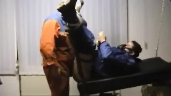 German railway worker barebacks construction worker in hardcore anal scene