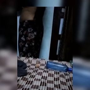 Indian wife changing clothes, husband making video