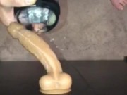 Solo Male With His Uncut Cock While Frotting & Docking With Toys Until He Cums For You