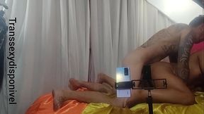 Linda travesty dotada sendo enrabada por pica grande e grossa de garot&atilde_o chupeteiro do centro de sampa que soca gostoso no pelo no cuzinho da boneca