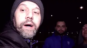 Sexy redhead takes on two big cocks in her holes