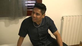 Latino dude fucked bareback by Viktor Rom for his first gay porn shoot