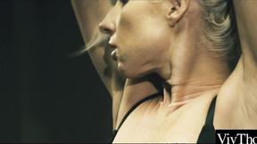 ”Sexy STEPMOMMY seduces mesmerizing brunette before having her wicked way with her”