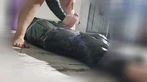 Busty wife with big butt tied up and fucked by her husband