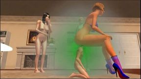Huge Giantess Facesitting & Face Farting Anime Action