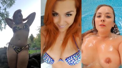 Bikini Tease Compilation - with underwater lesbian pussy licking