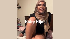 Hairy Hijabi Pussy Peeks Through Black Bodysuit, Reveals Hairy Bush