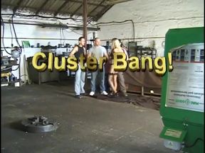 Hardcore group sex in garage