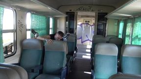 Straight Arab sucked in the train