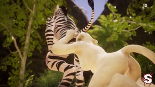 Furry friends have lesbian sex to end up cumming in jets in Wild Life sex