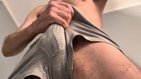 Male Dirty Talking While Cumming in Underwear - Loud Moaning Solo Orgasm