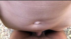 risky autumn park fuck – i jerk him off, pussyjob, then he pounds me doggystyle & cums all over my ass in public