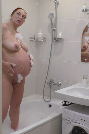 Caught on Video, Pregnant Step Mom Goes Wild in the Bathroom