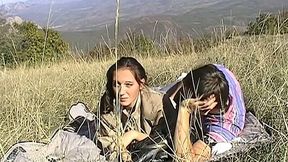 Amateur porn actress Viktoria is riding dick in the open air