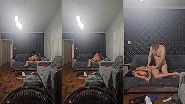 Dotadão fudeu a casada no sofá do corno - Big dick fucked the married woman on the cuckold's couch