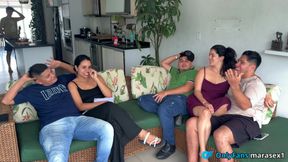 FRIENDLY VISIT TURNS INTO WILD SEX WITH A SLUT!