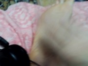 Athlete shows his hot feet and heels