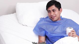 Latina nures uses her boobs to heal a patient - Michelle Aldrete