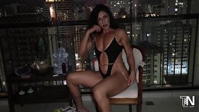 Latina Bombshell in Black Bodysuit Teases, Pleases & Gets Wrecked Hard