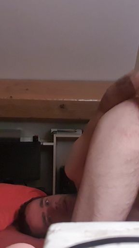 Must-see moment from "he puts a big black dildo deep in her anus and Pete and he cum"