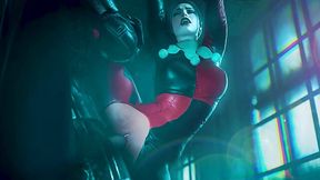 Captured Harley Quinn transforms from a criminal to a total slut