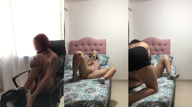 LESBIAN SEX AND LATINA MASTURBATING HER PUSSY.