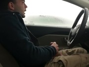Spontaneous jerk off in car
