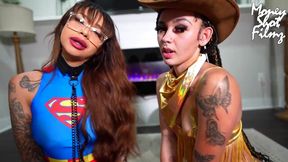 Cosplay Baddies With Fat Asses Get Handcuffed And Dicked Down