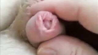 Amateur homemade video of a young man pleasing himself with a big dildo