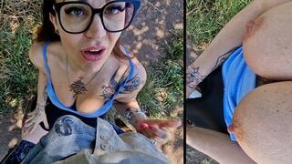 Fucktotum - Big Tit Italian Milf Sucks Stranger in Public Park