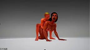 Cute Boy Pleasures Dark Beauty in Steamy Hentai Encounter