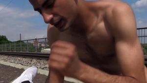 Czech Hunter - Twink boy Hunter sucking dick sex tape
