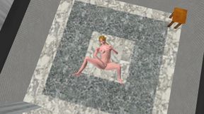 Cute Blond Girl Fingers Pussy & Masturbates with Cucumber 3D Cartoon Hentai