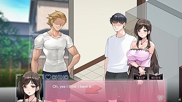 NTR aholic [Hentai game PornPlay] Ep.1 the landlord is teasing that horny wife while she is cooking