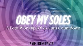 Obey My Soles: A Foot Worship JOI & Cum Countdown - Hosted by ObeyEnvyNow | Female Domination, FemDom, Asian, Sensual Domination, JOI, Feet, Soles, Cum Countdown