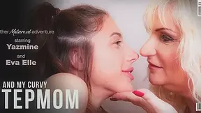 Cougar Yazmine Has A Starp-On Pussylicking Lesbian Affair With Her Hot Stepdaughter Eva Elle