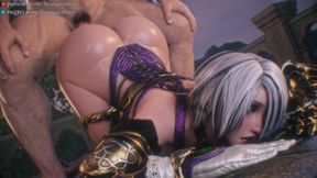 Bubble Butt 3D Goddess Ivy Valentine Fucked in Face Down Ass Up Position