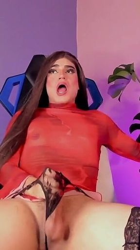 Wet Cock Inside Her Panty