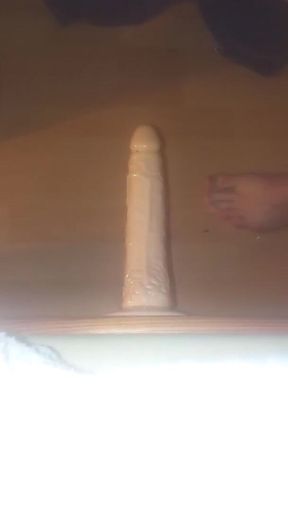 Riding on my first yummy dildo