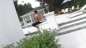 Hot girl with a nice booty shows off her drenched cunt