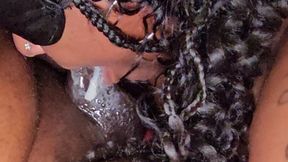 Chocolit Lipz Sensual Blowjob, Milks Balls for Cum in Mouth